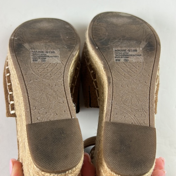 ALTAR’D STATE brown suede buckle espadrille wedge - Picture 6 of 8